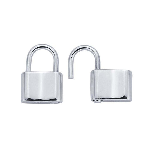Sterling Silver 12 x 9mm Square Padlock Clasp