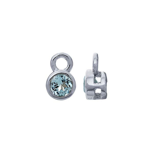 Ciondolo in Argento Sterling 3mm con Acquamarina