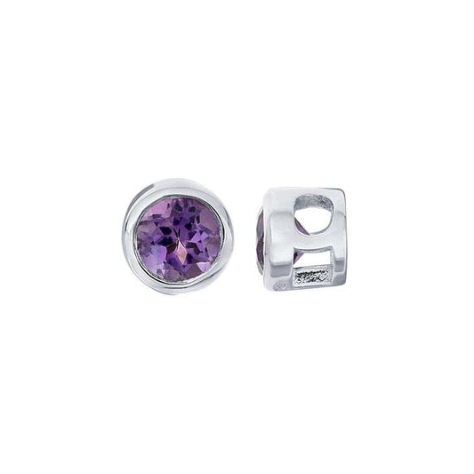 Charm in Argento Sterling 3mm con Ametista