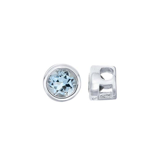 Ciondolo in Argento Sterling 3mm con Acquamarina