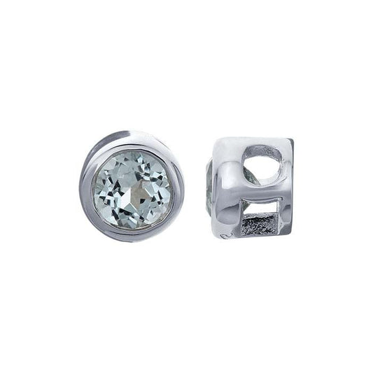 Charm in Argento Sterling con Topazio Blu da 3mm