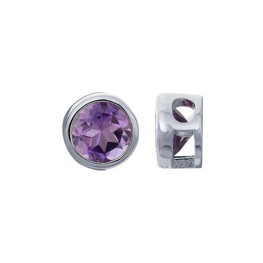 4 mm großer Amethyst-Anhänger aus Sterlingsilber