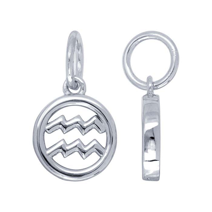 Sterling Silver Aquarius Charm