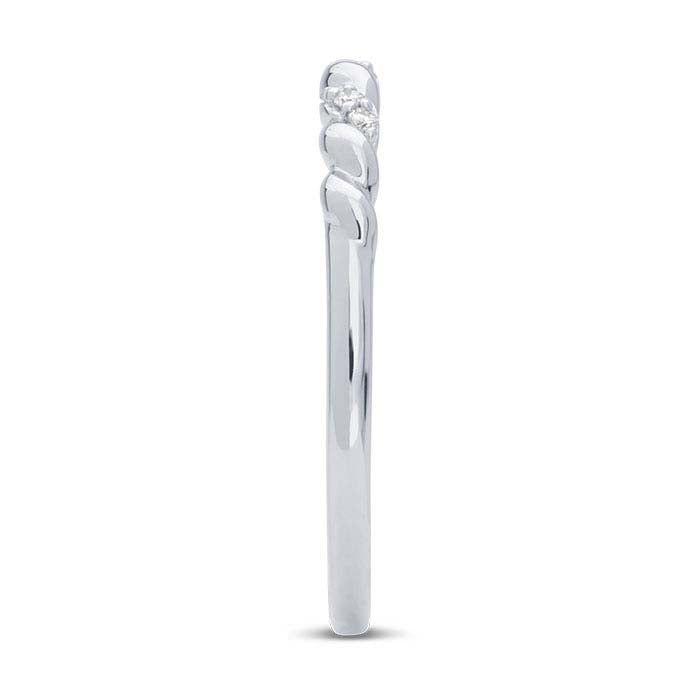 Sterling Silver Diamond-Set Twist Ring