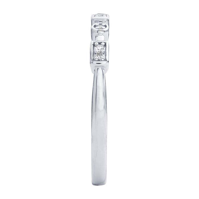 Sterling Silver Diamond-Set Multi-Shape Ring