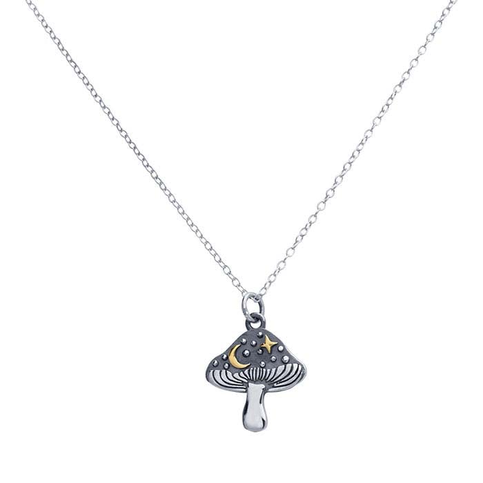 Sterling Silver Mushroom Necklace