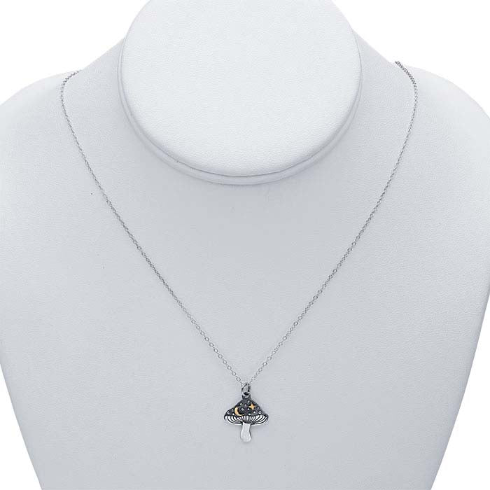 Sterling Silver Mushroom Necklace