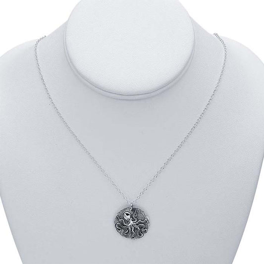 スターリングシルバーのタコのネックレス