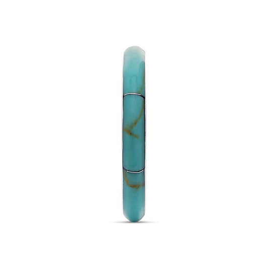 Sterling Silver Imitation Turquoise-Set Ring