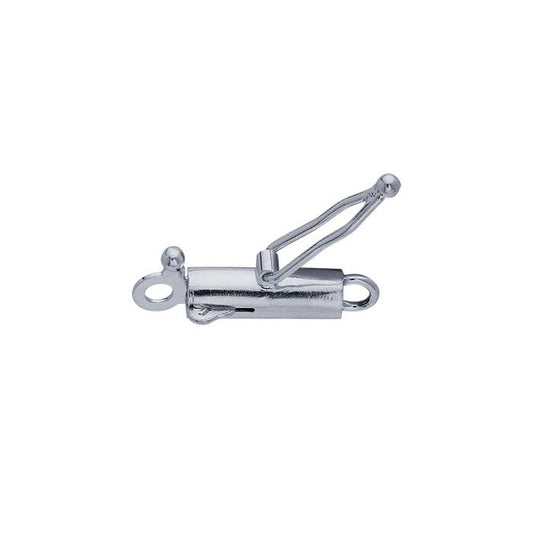 Srebrna cijev 16 x 3,2 mm okrugla s sigurnosnim kopčom