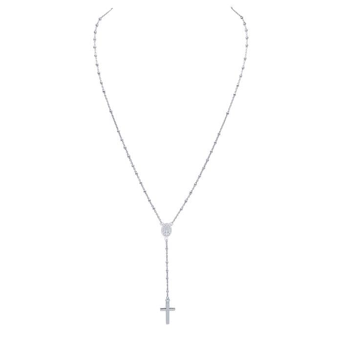 Sterlingsilver 2,1 mm rosenkrans med pärlor
