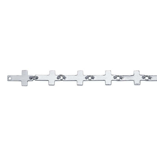 Sterling Silver 5.5mm Cross Link Chain, By the Foot
