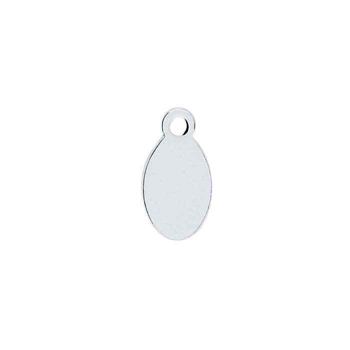 Sterling Silver Oval Tags with Ring
