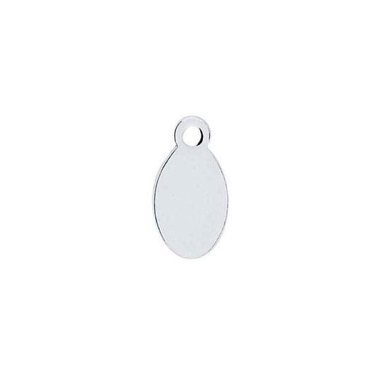 Sterling Silver Oval Tags with Ring