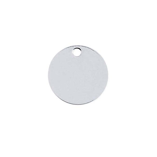 Sterling Silver Round Tag, 0.81mm, Soft