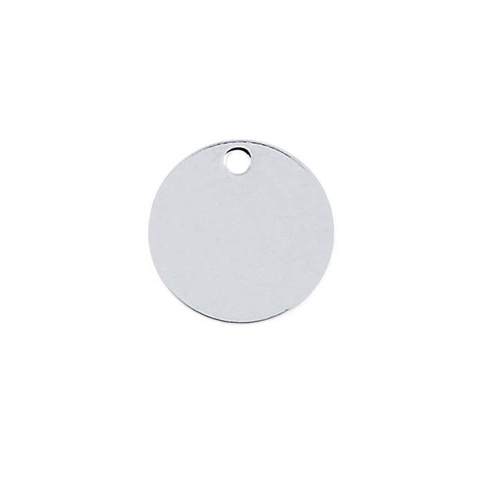 Sterling Silver Round Tag, 0.81mm, Soft