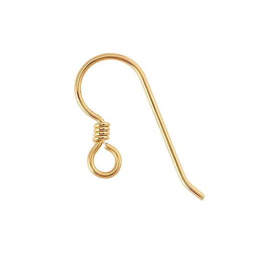 Bronze Ear Wire with Loop and Coil
