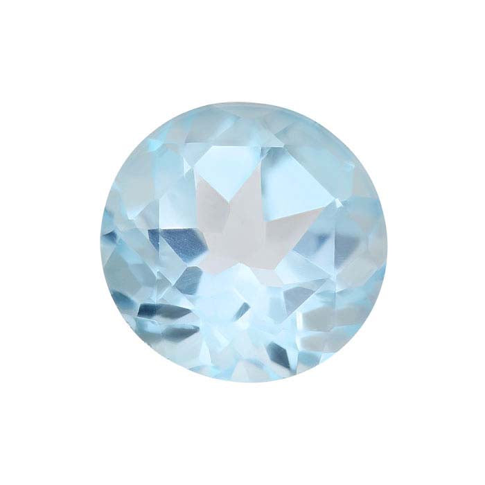 Sky Blue Topaz Round Faceted Gemstone