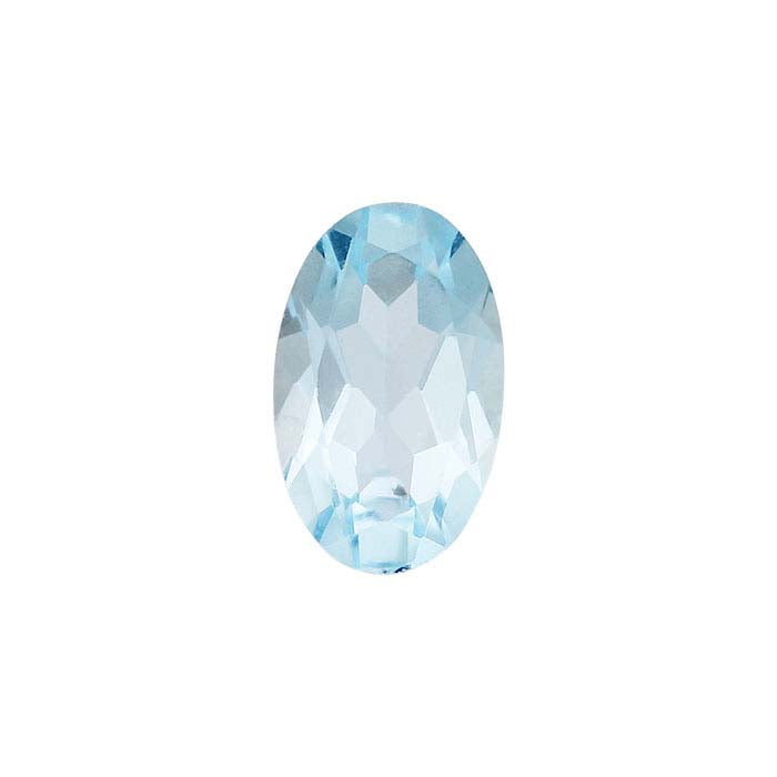 Sky-Blue Topaz Oval Faceted Gemstone