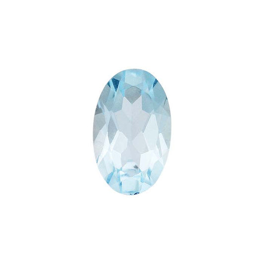 Sky-Blue Topaz Oval Faceted Gemstone