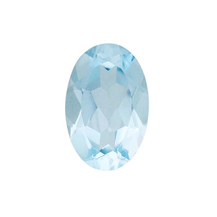 Sky-Blue Topaz Oval Faceted Gemstone