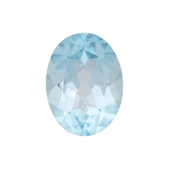 Sky-Blue Topaz Oval Faceted Gemstone