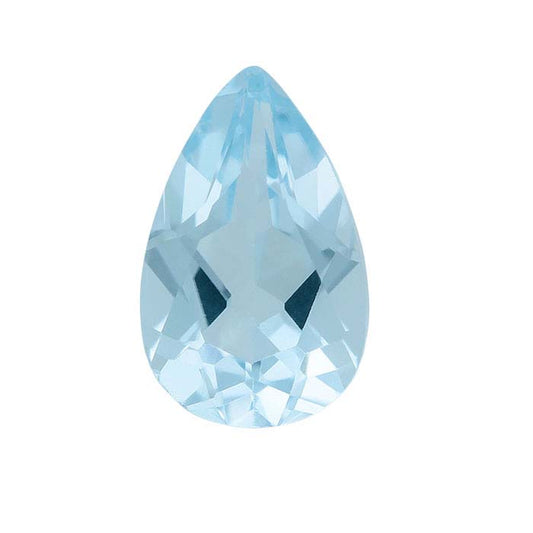 Sky-Blue Topaz Pear Faceted Gemstone