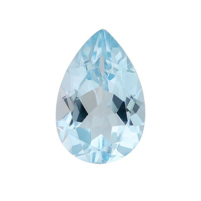 Sky-Blue Topaz Pear Faceted Gemstone