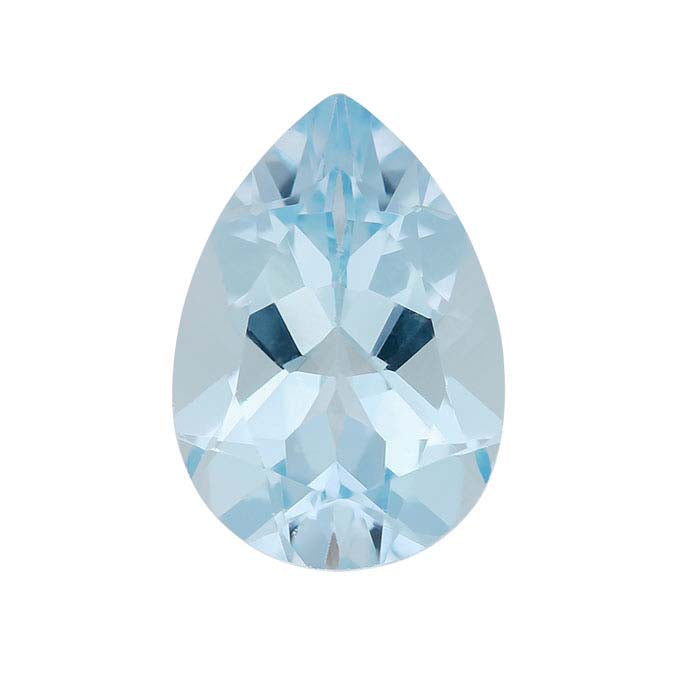 Sky-Blue Topaz Pear Faceted Gemstone