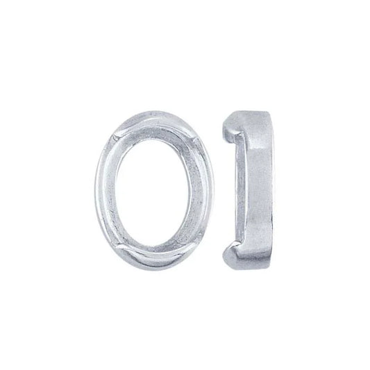 Sterling Silver Oval Half-Tube Bezel Setting