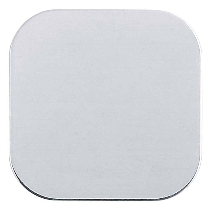 Sterling Silver Rounded Square Stampings, Soft