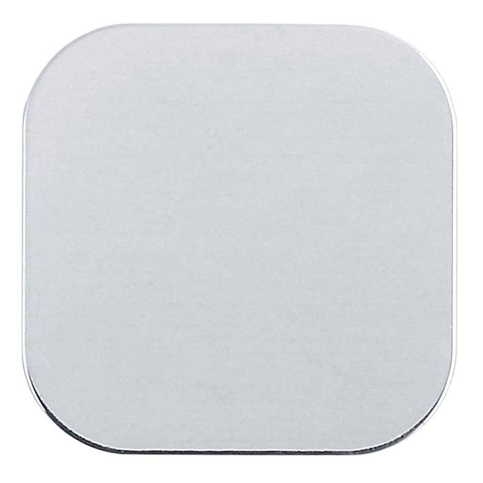 Sterling Silver Rounded Square Stampings, Soft