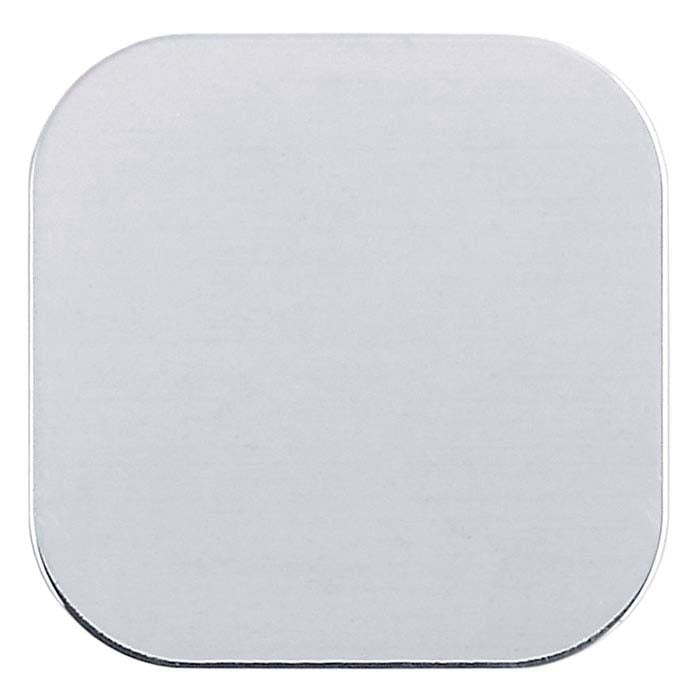 Sterling Silver Rounded Square Stampings, Soft