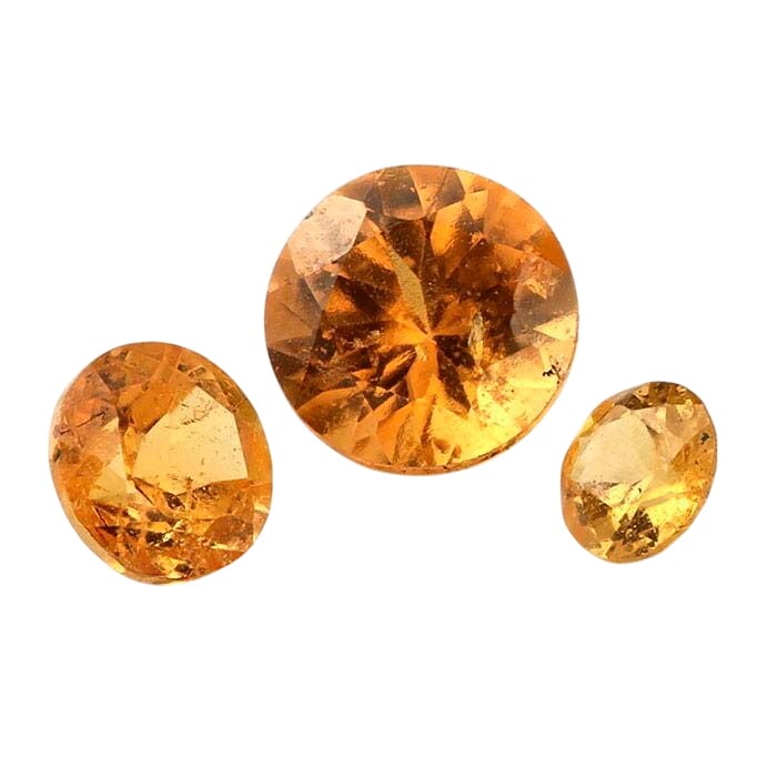Spessartite Garnet Round Faceted Gemstone