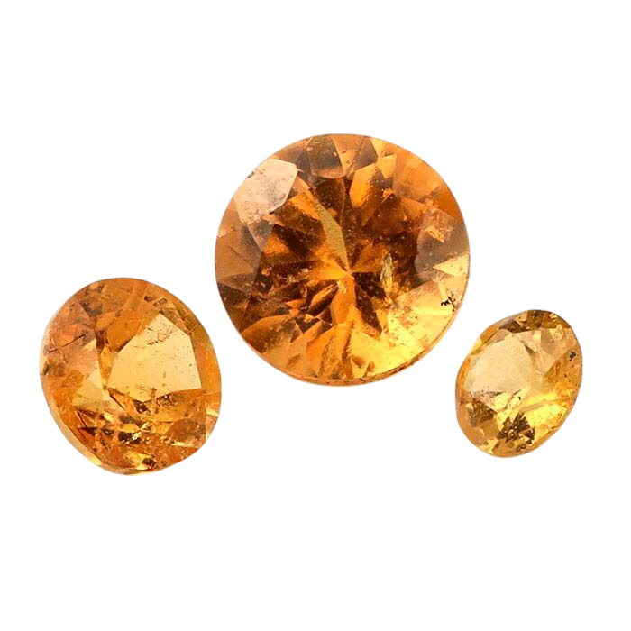 Spessartite Garnet Round Faceted Gemstone