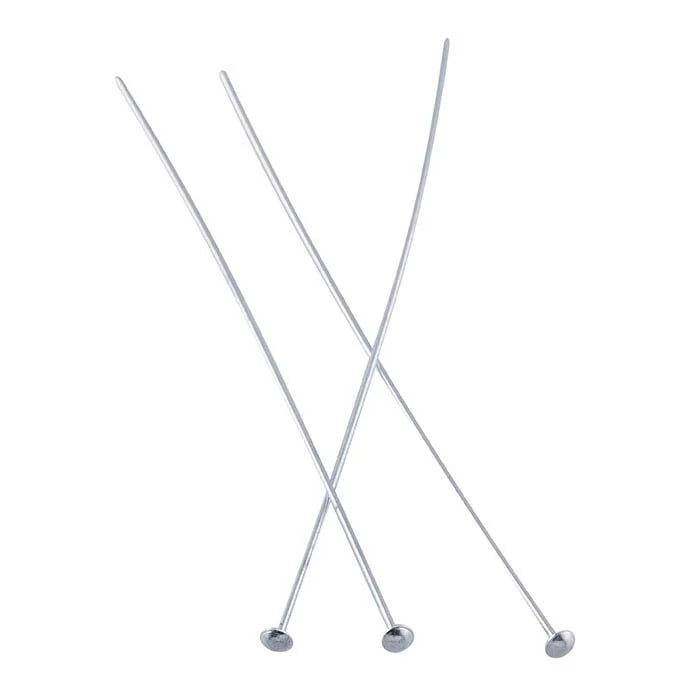 Sterling Silver Domed Head Pin, 0.72mm, 1/2-Hard