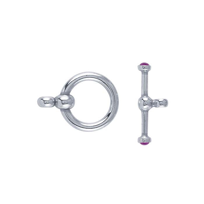 Sterling Silver Bezeled Toggle Clasp