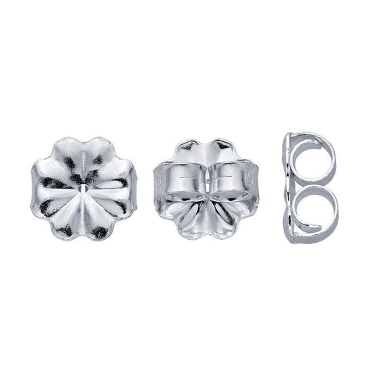 Sterling Silver 9mm dia. Heavyweight Friction Ear Nut