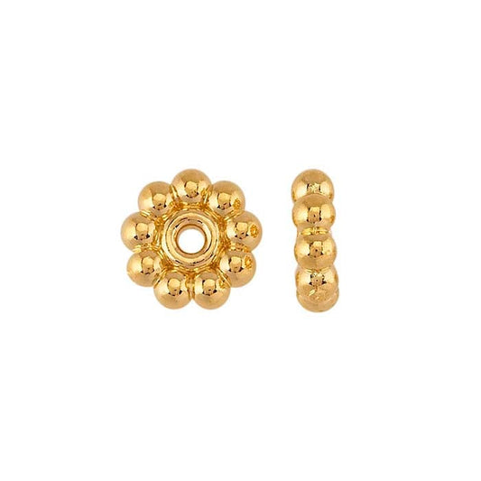 14K Vermeil 3,25 x 1,3 mm Bali-stil Pärla