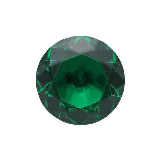 Emerald Green CZ Round Faceted Gemstone