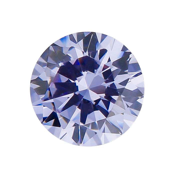 Lavender CZ Round Faceted Gemstone