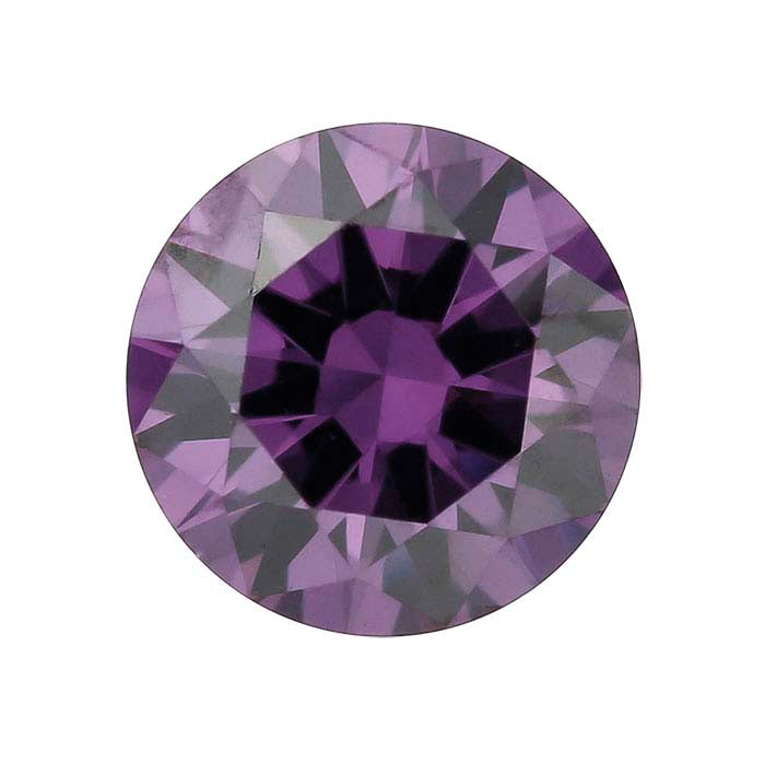 Lavender CZ Round Faceted Gemstone
