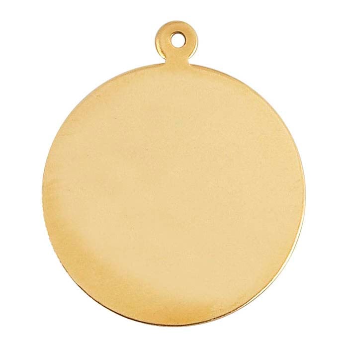 14/20 Yellow Gold-Filled Round Disc Charm
