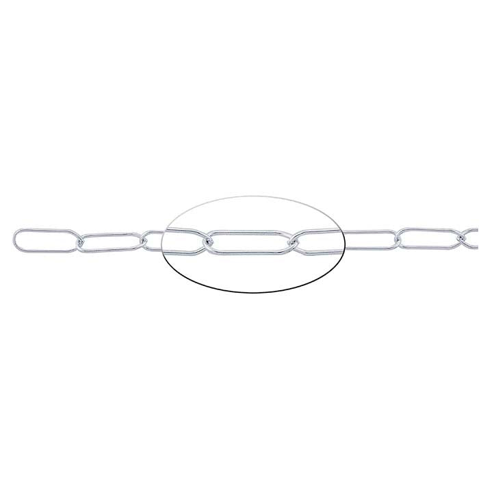 Sterling Silver Flat Oval Cable Chain