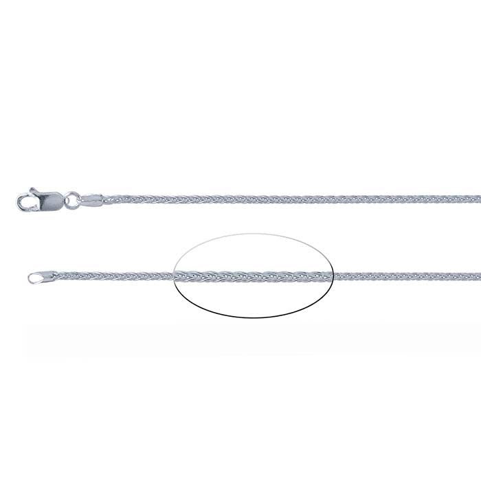 Catena di grano tonda da 2mm in argento sterling