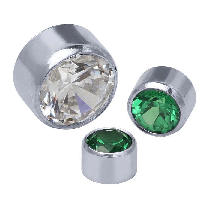 Sterling Silver 5mm Round Tube Bezel Setting, Die Struck