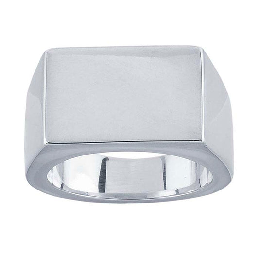 Sterling Silver 16 x 11mm Rectangle Signet Ring