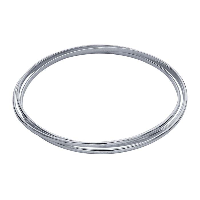 Armreif aus Sterlingsilber mit drei ineinandergreifenden Ringen