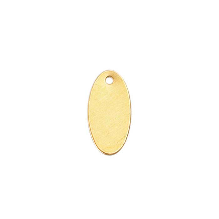 14/20 Yellow Gold-Filled 11.7 x 6.1mm Oval Tag, 0.40mm, Hard