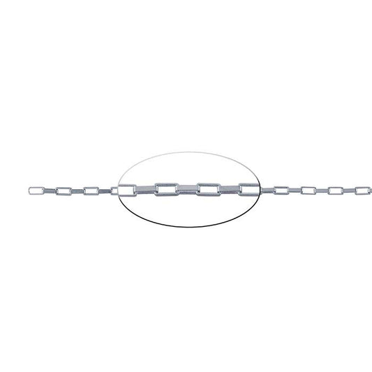 Sterling Silver 1,7 mm Lång Boxkedja, Per Fot